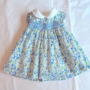 Floral Janie and Jack Baby Dress with Peter Pan Collar